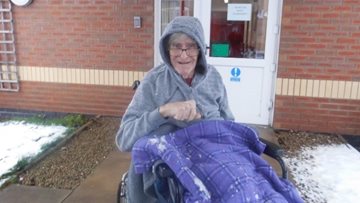 Walking in a winter wonderland at Leeds care home